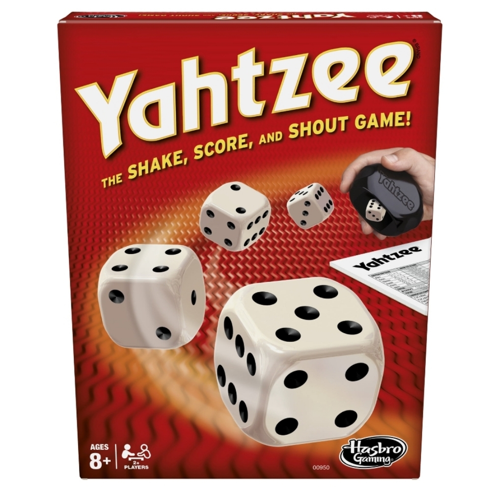 YAHTZEE Classic Board Game for Kids and Family with Shaker and Dice